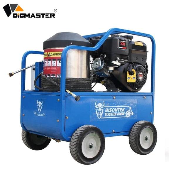 DigMaster Hot Water Pressure Washer 4060 PSI 4.0 GPM 13.5 HP B&S Engine Diesel Heated 212°F AR Pump 304 Tank, Heavy Duty Commercial Cleaner