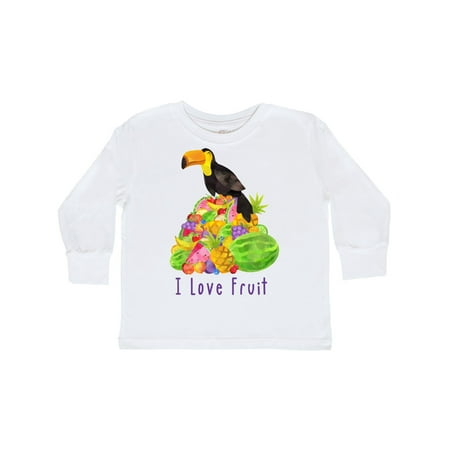 

Inktastic I Love Fruit Toucan Gift Toddler Boy or Toddler Girl Long Sleeve T-Shirt