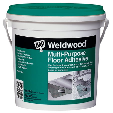 DAP Weldwood Wood Floor Adhesive, 1 QT Off White (Best Wood Floor Adhesive)