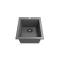 thumbnail image 2 of BOCCHI 1608-506-2024SS Dual Mount Granite Composite 16" Single Bowl Bar Sink Kit, 2 of 6
