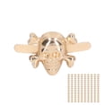 thumbnail image 4 of Skull Rivets, Surfaces Plating Treatment Skull Prong Stud Fashionable Corrosion Resistant Wide Applications Zinc Alloy 150Pcs Beautiful  For Belts ANGGREK Oro, 4 of 7