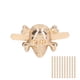 thumbnail image 4 of Skull Rivets, Surfaces Plating Treatment Skull Prong Stud Fashionable Corrosion Resistant Wide Applications Zinc Alloy 150Pcs Beautiful  For Belts ANGGREK Oro, 4 of 7