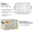 thumbnail image 2 of Yayeee 2 Pack Canvas Storage Basket with Handles for Shelves Fabric Bins Closet Organizer, Watercolor Wildflowers Pattern, 2 of 8
