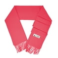 thumbnail image 4 of Unisex Winter Solid Plain Scarves Wool Feel Classic Super Soft Luxurious Scarf - Coral, 4 of 5