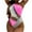 Bikini Tankini Coverup Swimsuits Pink on Clearance, variant on BSDJILFG 50% Women's 2 Piece One Shoulder High Waisted Bikini Set Ribbed High Leg Swimsuit Bathing Suit