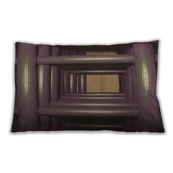 Ahgly Company Outdoor Rectangular Contemporary Lumbar Throw Pillow, 13 inch by 19 inch