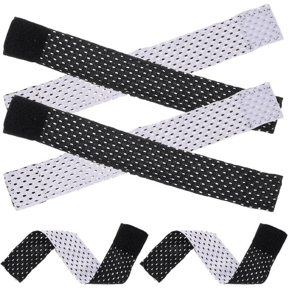 Soimiss 6Pcs Sports Sleeve Holders Black Elastic Adjustable Straps with Breathable Anti Skid Design