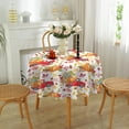 thumbnail image 6 of Fall Tablecloth Round Tablecloth 60"x60",Autumn Table Cloth with Pumpkin Thanksgiving Tablecloth Table Cover for Home Party Picnic, 6 of 11