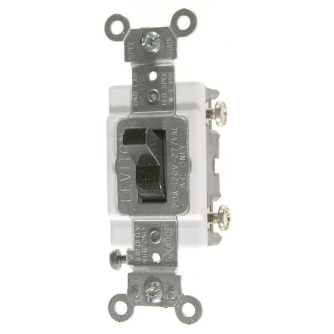 Leviton 20 amps Single Pole Toggle Switch Light Almond 1 pk