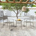 thumbnail image 1 of vidaXL 3 Piece Garden Dining Set Poly Rattan Grey, 1 of 4