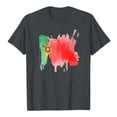 thumbnail image 3 of Women's Portugal Fan T Shirt Flag Print Casual Short Sleeve Top Casual V Neck Women Short Sleeve Scrub Jackets Solid Workout Tops Women Hiking Shirts Women Graphic T Shirts for Women Short Sleeved, 3 of 3