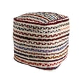 thumbnail image 3 of Laddha Home Designs Bohemian Striped Square Pouf Ottoman - 18" - Multicolor, 3 of 6