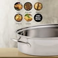 thumbnail image 5 of R & B Import Stainless Steel Oval Roasting Pan with Lid, 5 of 6