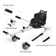 thumbnail image 2 of Hoverboard Go Kart Kit Hoverboard Seat Attachment Hoverkart Length-adjustable go kart Seat for Hoverboard in 6.5”-10”White, 2 of 5