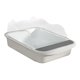 thumbnail image 4 of Caja de arena para gatos semicerrada abierta, inodoro profundo, arenero, bacinilla, bandeja de arena para gatos 43x28x18cm Blanco, 4 of 9