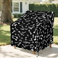 thumbnail image 6 of Renewold Waterproof Patio Chair Covers Dust Rain Snow-Proof High Back Patio Chair Covers Patio Furniture Lawn Chair Protection, 38"W x 38"D x 36"H, Musical Notes Black, 6 of 7