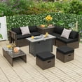 Topbuy 9 Pieces Outdoor Patio Furniture Set with 42