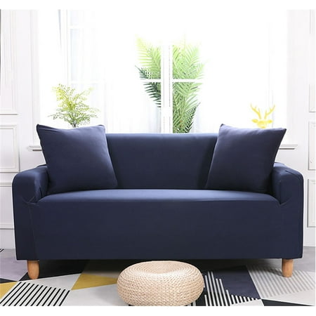 Eecoo Elastic Anti Wrinkle Couch Covers Solid Color Stylish Sofa Slipcover 1 4 Seat Soft Lightweight Slip Resistant Furniture Protector Cover