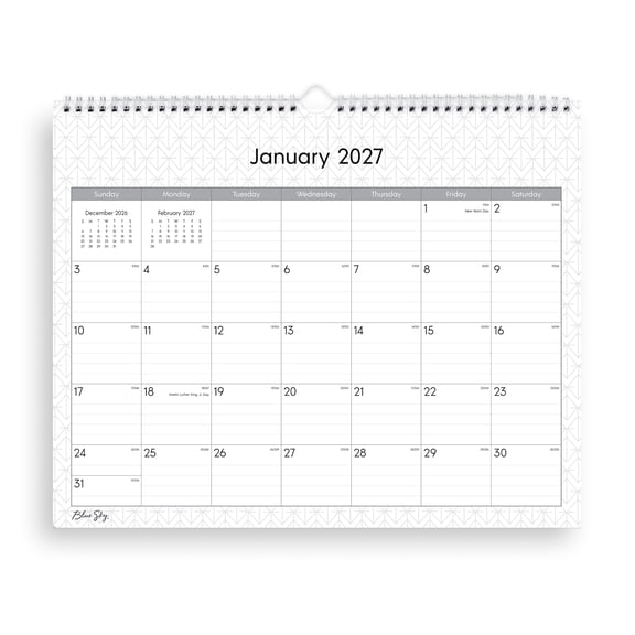 Blue Sky 2027 Monthly Wall Calendar, January 2027 - December 2027, Durable Twin Wire Binding, 15" x 12", Perfect For Home, Office And Classrooms, Enterprise