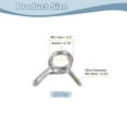 thumbnail image 2 of Uxcell 50Pack 0.16-0.2 Inch Double Wire Spring Hose Clamp, Adjustable Spring Clips, 2 of 6