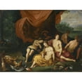 thumbnail image 2 of Jan Brueghel the Younger 14x12 Gold Ornate Wood Frame and Double Matted Museum Art Print Titled - Diana and Her Nymphs After Hunting, 2 of 4