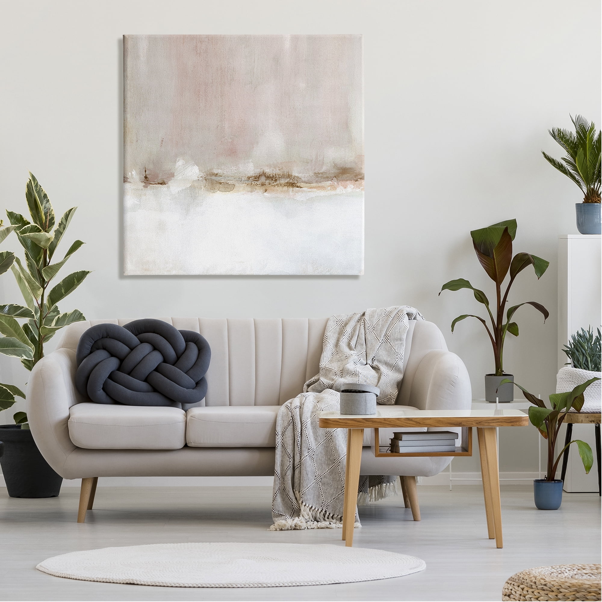 Stupell Industries Abstract Snowy Landscape Abstract Painting Gallery Wrapped Canvas Art Print Wall Art, 36 x 36