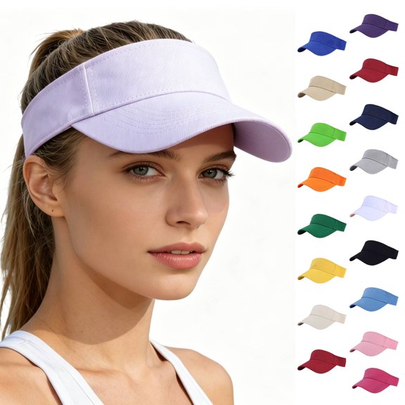Sports Sun Visor Hats Athletic Cotton Adjustable Cap for Women and Men