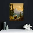 thumbnail image 4 of Nawypu  Canvas Wall Art Decor Grizzly Bear for Bedroom Living Room Forest Rocky Mountain Modern Canvas Artwork Contemporary Picture Prints for Office Wall Decoration, 4 of 4