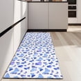 thumbnail image 4 of Light Blue Butterfly Purple Pattern Kitchen Rug Mat,Kitchen Runner Rugs Non Skid Washable,Decorative Kitchen Floor Mats for Kitchen,Sink,Laundry,17"X47", 4 of 5