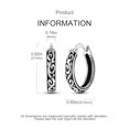 thumbnail image 3 of MULA 925 Sterling Silver Hoop Earrings for Women,Retro Curly Clover CZ Earring Jewelry Gift for Her, 3 of 5