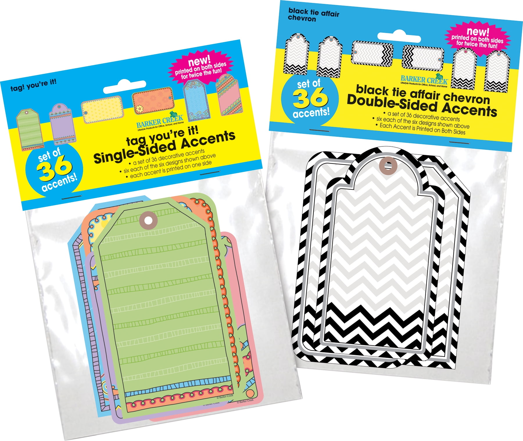 Barker Creek Gift Tag Shaped Accents ̶ Set of 72