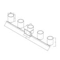 thumbnail image 2 of Mona 5-Light Brushed Nickel Bath Bracket with Satin Opal Glass - Brushed Nickel, 2 of 2