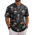 thumbnail image 5 of HAJWOH Mens Halloween Comfortable Crew Neck Short Sleeve Graphic T-Shirts Great for Halloween Costume Parties, 5 of 5