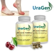UraGen Uric Acid Cleanse Flush - Tart Cherry Supports Healthy Uric Acid Levels & Healthy Function 2 Bottles, 120 ct.