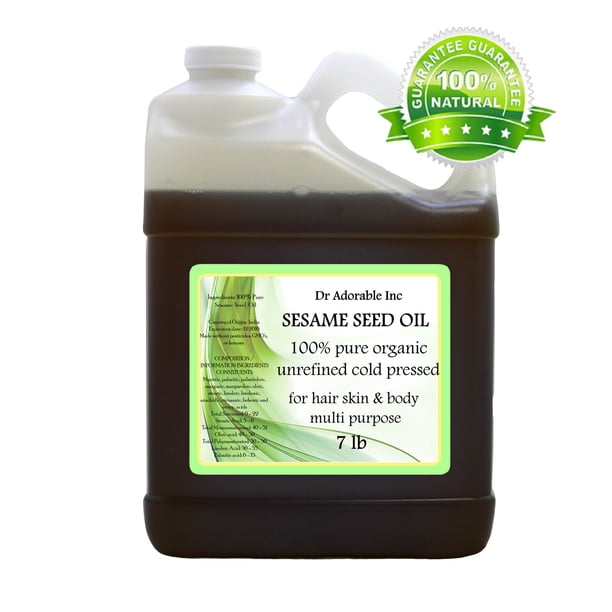 Dr. Adorable 100 Pure Sesame Seed Oil Unrefined Organic Cold Pressed