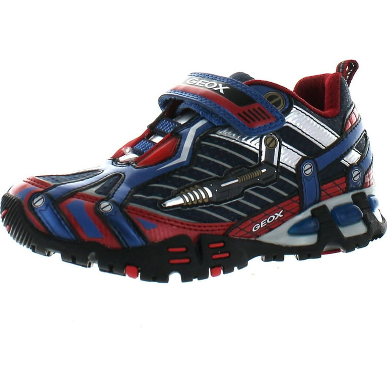 GEOX Boys Light Fashion Up Sneakers, Blue/Red, 28 - Walmart.com