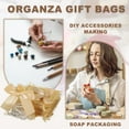 thumbnail image 6 of Uxcell 20 Count Bow Organza Gift Bags, Wedding Favor Bag Gold 3.5" x 4.7", 6 of 7