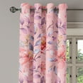 thumbnail image 3 of Ambesonne Floral Grommet Curtain, Garden Flower Pattern Nature, 50"x120", Rose Mauve and Burnt Sienna, 3 of 5
