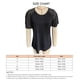 thumbnail image 3 of Top de manga corta de malla a rayas para mujer, camisa holgada informal elegante con cuello redondo, blusa para oficina, trabajo, fiesta, negro S, 3 of 3
