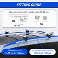 thumbnail image 6 of Ozark Trail Sliver Aluminum Universal Roof Rails, Adjustable with Locks,Fit for Raised Roof Crossbars, 6 of 9