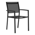 thumbnail image 4 of Pangea Home David 7-piece Modern Aluminum Frame Patio Dining Set in Black, 4 of 17