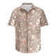 thumbnail image 4 of Blusa y camisa de manga corta con cuello vuelto para hombre, camisa informal de moda con estampado de hojas y solapa de manga corta, blusa para hombre, 4 of 4