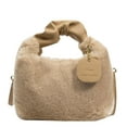 thumbnail image 3 of Bolso de hombro de felpa suave para mujer, novedad, correa ajustable, regalo exquisito, multiusos para niñas, bolsa bonita para , , Khaki Hugo Tote de hombro, 3 of 9