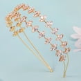 thumbnail image 3 of MIALLO Elegant Gold Double Row Marquise Zircon Headband, Fashion Wheat Ear Hairband for Prom, Party and Daily Look, 3 of 9
