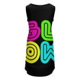 thumbnail image 3 of GLOW - 80s Party Birthday design Sleeveless U-Neck Fake Two Piece Dress sensual sexy dress for women, 3 of 6