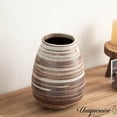 thumbnail image 3 of Uniquewise 10" Farmhouse Ceramic Vase Rustic Vintage Decorative Pottery for Living Room Dining or Bedside Table Shelves Entryway and Mantel Tall Boho Centerpiece for Minimalist and Housewarming Decor, 3 of 7