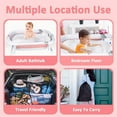thumbnail image 5 of HAOUUCYIN Collapsible Baby Bathtub for Infants to Toddler with Drain Hole, Unisex Bathtub for Newborn 0-36 Month (Pink+Net), 5 of 10
