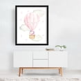 thumbnail image 3 of Pink Hot Air Balloon, Magic Unicorn, Stars, Girl Nursery - Illustration Hot Air Balloon Watercolor Whimsical Animal Stars Pastel Black Framed Wall Art Print 6 x 8 inches, 3 of 4