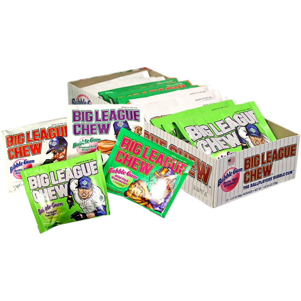 Big League Chewing Gum 4 Flavor Assortment 12ct.