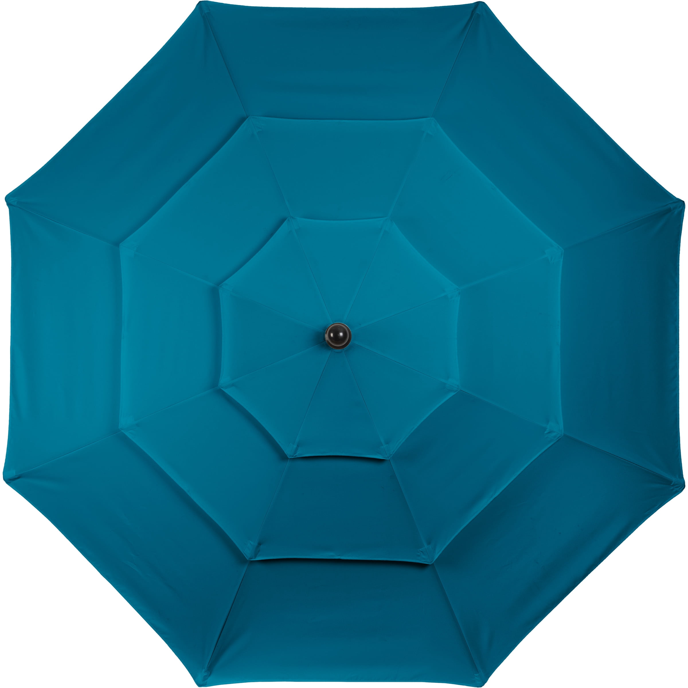Pure Garden 10 ft Patio Umbrella - 3-Tier Outdoor Sunshade with Tilt, Teal